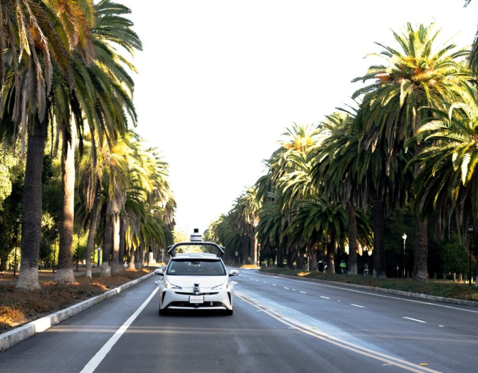 Nuro autonomous vehicle on road