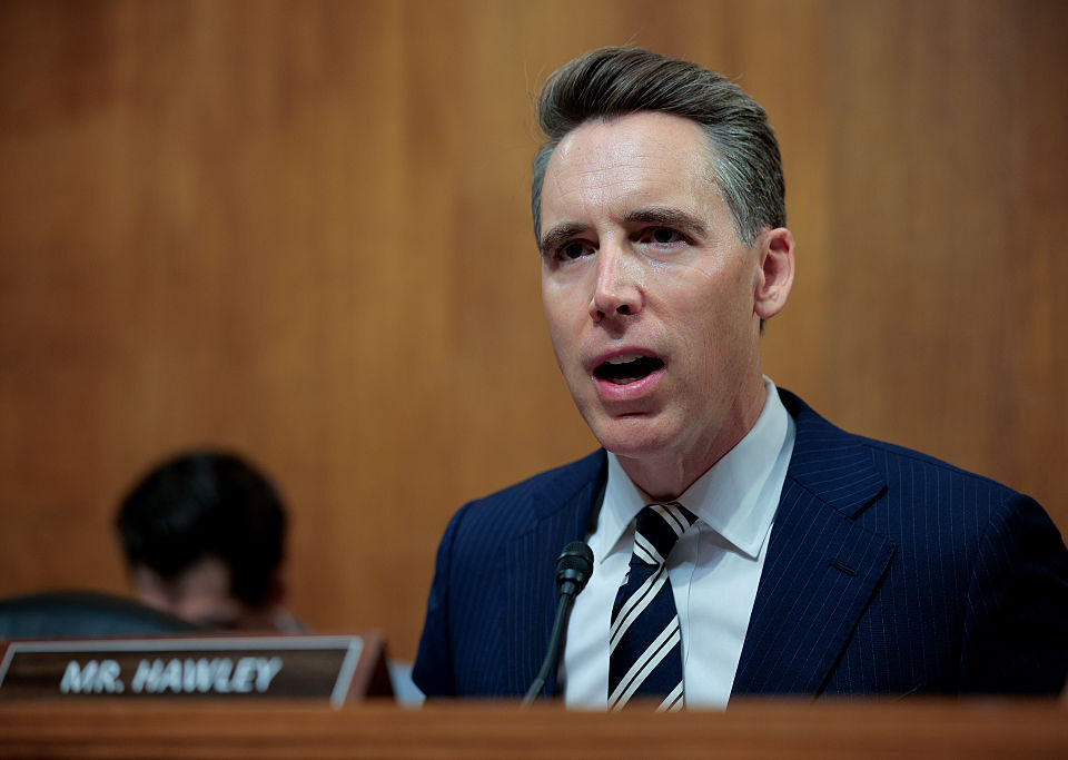 The Senate Judiciary Committee's Subcommittee on Crime and Counterterrorism Chairman Josh Hawley (R-MO) presides over a hearing about artificial intelligence generative models training on copyrighted works in the Dirksen Senate Office Building on Capitol Hill on July 16, 2025 in Washington, DC.