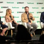 Dr. Debra L. Emmons Vice President & CTO The Aerospace Corporation, Even Rogers CEO and Co-Founder True Anomaly, and Tim Solms CEO Slingshot Aerospace on stage at TechCrunch Disrupt 2024 on Monday, Oct. 28, 2024.