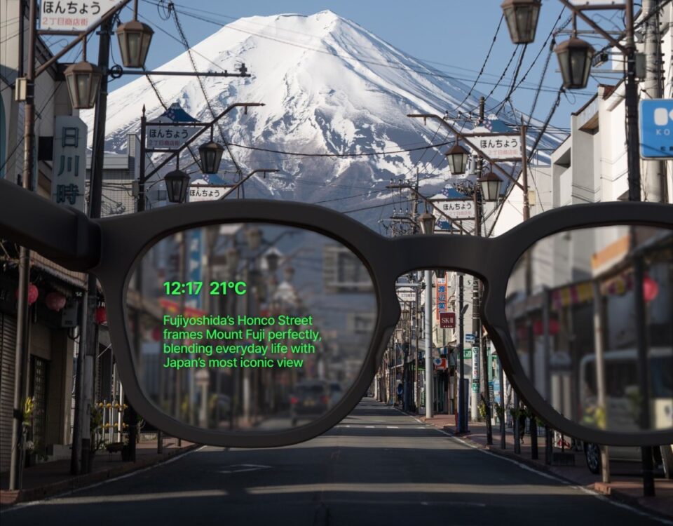 A rendering of the Halo AI smart glasses.