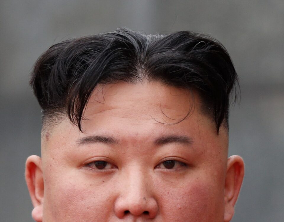 North Korea's leader Kim Jong Un attends a wreath laying ceremony at the Ho Chi Minh mausoleum in Hanoi on March 2, 2019.