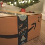 Amazon box on floor