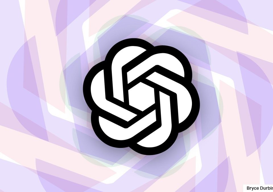 OpenAI logo with spiraling pastel colors (Image Credits: Bryce Durbin / TechCrunch)