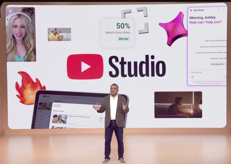 تحديثات إلى Studio و YouTube Live ، وأدوات Gen AI الجديدة ، وكل شيء آخر تم الإعلان عنه على YouTube