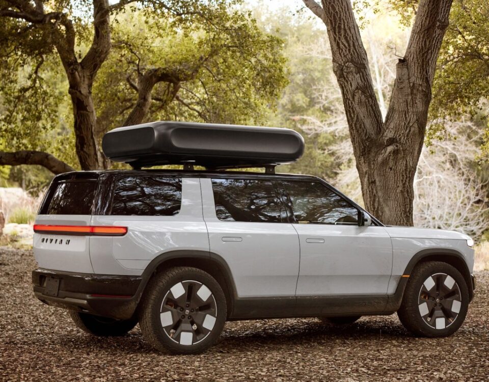 Rivian R2 treehouse tent