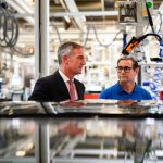 Secretary of State for Business and Trade Peter Kyle MP during a visit to Jaguar Land Rover (JLR) supplier, Webasto, in Sutton Coldfield in the West Midlands, as the carmaker extended its shutdown in the wake of a cyber attack. JLR, the UK's largest carmaker, has extended its pause in production until October 1, having a knock-on impact to the companies that supply it.