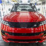 A Range Rover Sport sports utility vehicle (SUV) at the end of the production line at Tata Motors Ltd.'s Jaguar Land Rover vehicle manufacturing plant in Solihull, UK, on Friday, Jan. 20, 2023.