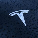 Tesla logo seen on Tesla vehicle