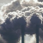 Image of air pollution in Lake Charles, Louisiana, pouring out of smokestacks at a chemical plant.