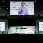 Editor-in-Chief & GM of TechCrunch, and Roelof Botha speak onstage during day one of TechCrunch Disrupt 2025 at Moscone Center on October 27, 2025 in San Francisco