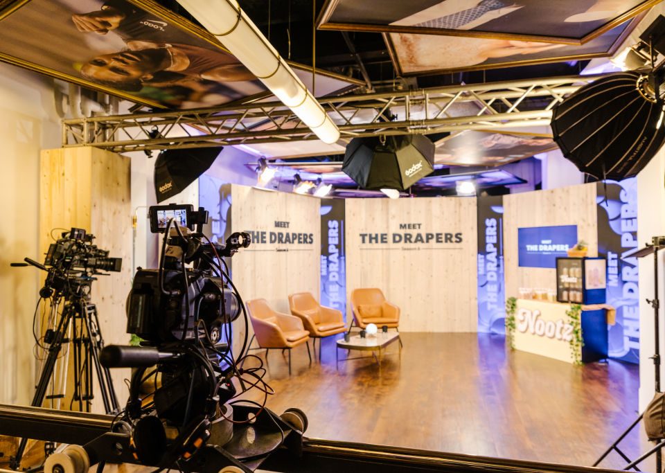 The set of 'Meet The Drapers' show at Hatch in Colombo, Sri Lanka, on Tuesday, Jan. 31, 2023. Venture investors including Tim Draper argue Sri Lanka can scale its technology industry fairly seamlessly with a strong labor force and near-universal literacy. Photographer: Jonathan Wijayaratne/Bloomberg via Getty Images