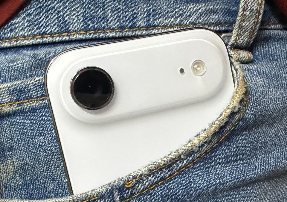 iPhone sticking put of jeans pocket