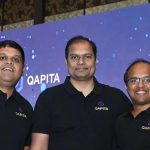 Qapita co-founders Ravi Ravulaparthi, Vamsee Mohan Kamabuthla, and Lakshman Gupta