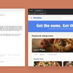 A screenshot of Claude Code in action, with a window of code facing a web page