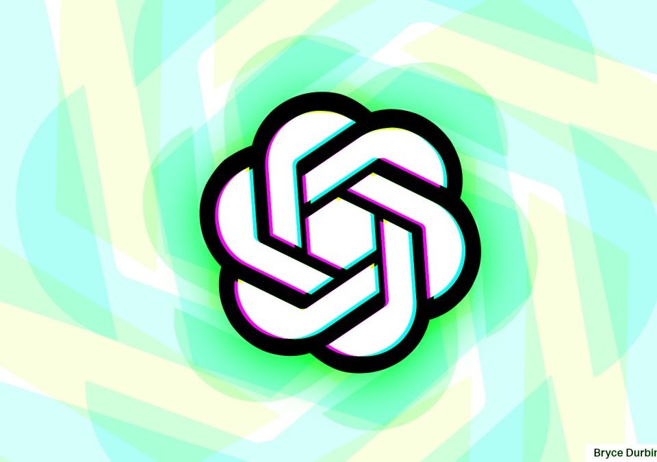 OpenAI logo with spiraling pastel colors (Image Credits: Bryce Durbin / TechCrunch)