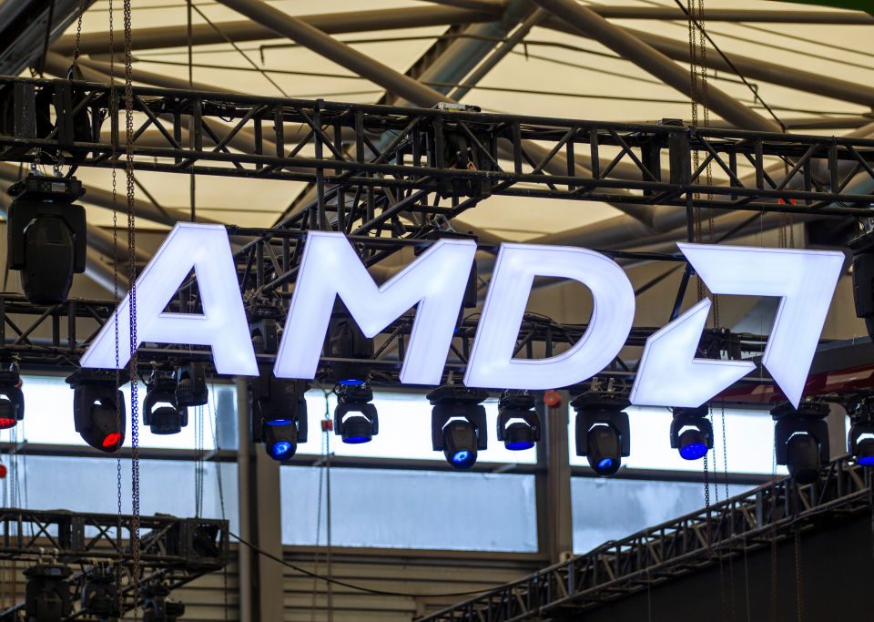 Image shows Advanced Micro Devices (AMD) booth one day before the China Digital Entertainment Expo & Conference (ChinaJoy) at Shanghai New International Expo Center on August 1, 2019