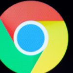 A Chrome web browser logo is seen on an Android portable device.