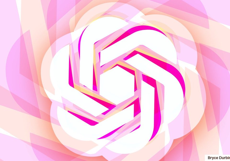 OpenAI logo with spiraling pastel colors (Image Credits: Bryce Durbin / TechCrunch)