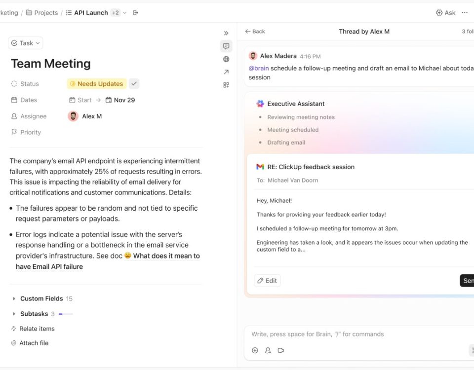 يضيف ClickUp مساعد الذكاء الاصطناعي الجديد للتنافس بشكل أفضل مع Slack وNotion