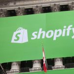 Shopify banner at NYSE IPO, 2015